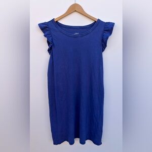 Universal Thread Navy Ruffle Sleeve Knit Dress XXL | Casual Cotton Blend Shift